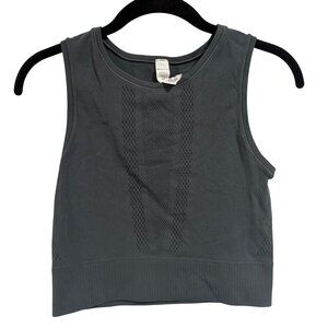Athleta Mudra Sleeveless Crewneck Crop Perforated Tank Size S/M‎